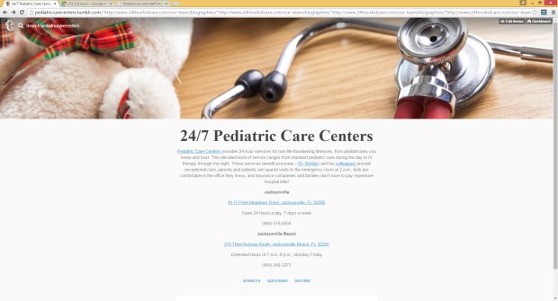 Pediatric Care Centers_Tumblr homepage